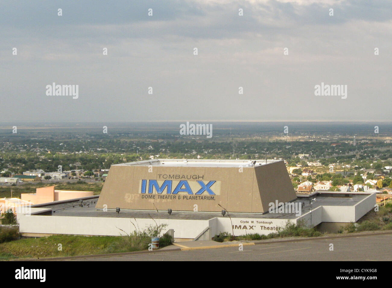 Clyde W. Tombaugh IMAX Theater and Planetarium at the New Mexico Museum of Space History in Alamogordo, New Mexico. Stock Photo