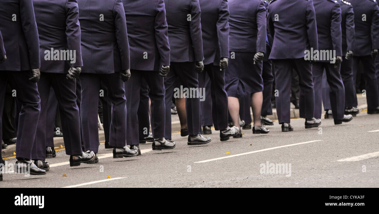 6th November 2012, Cookstown, Northern Ireland.  A guard of honour, comprisingat the funeral of Prison Officer David Black, who was murdered while driving to work last Thursday morning. Stock Photo