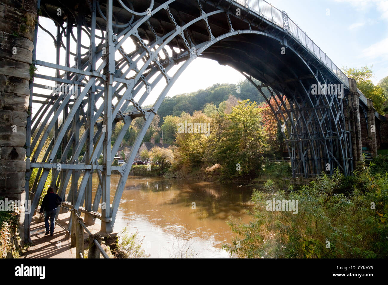 The famous 18th century Iron bridge at Ironbridge, World Heritage site