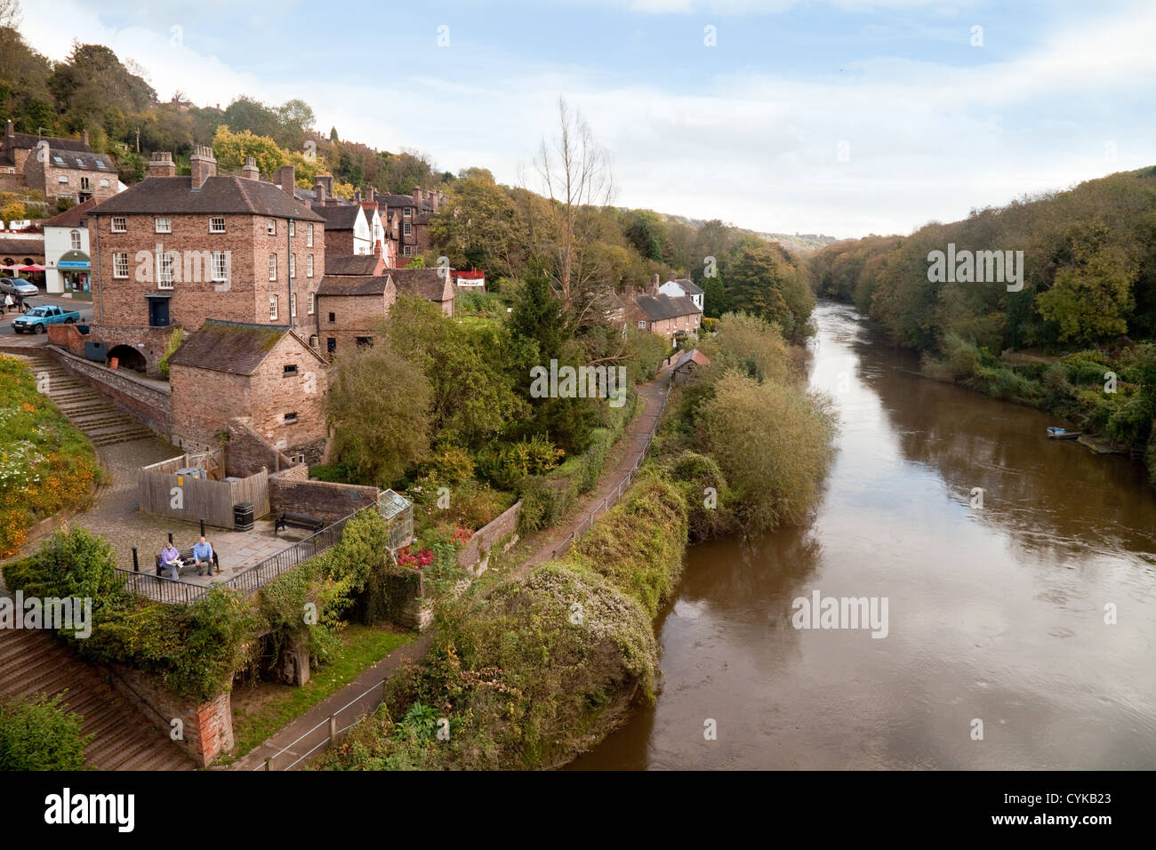 The River Severn at Ironbridge, seen from the bridge, Shropshire