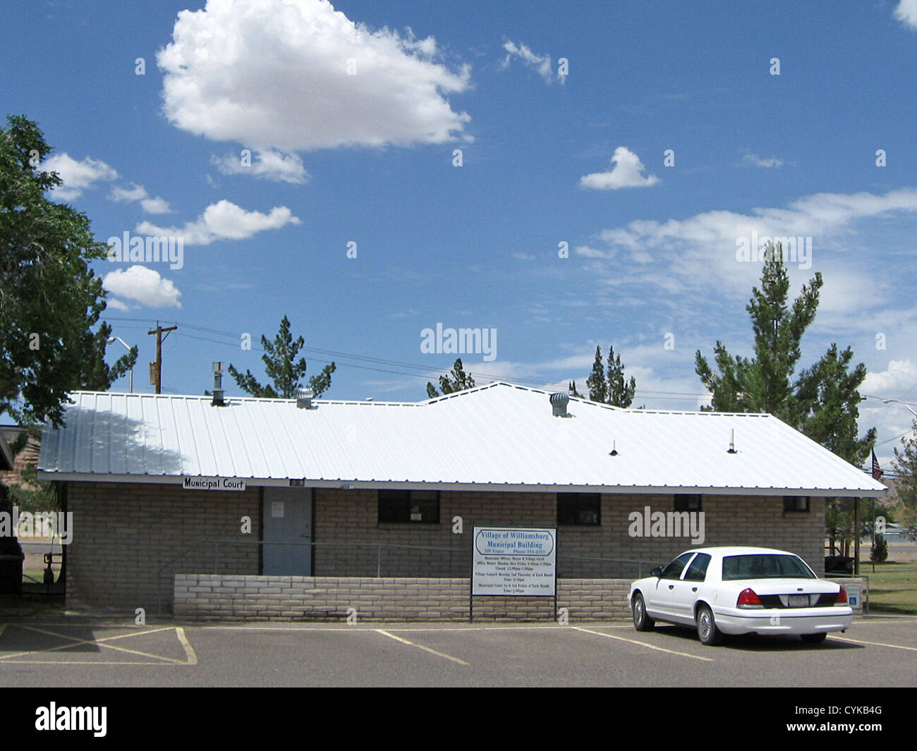 Williamsburg new mexico municipal building hires stock photography and
