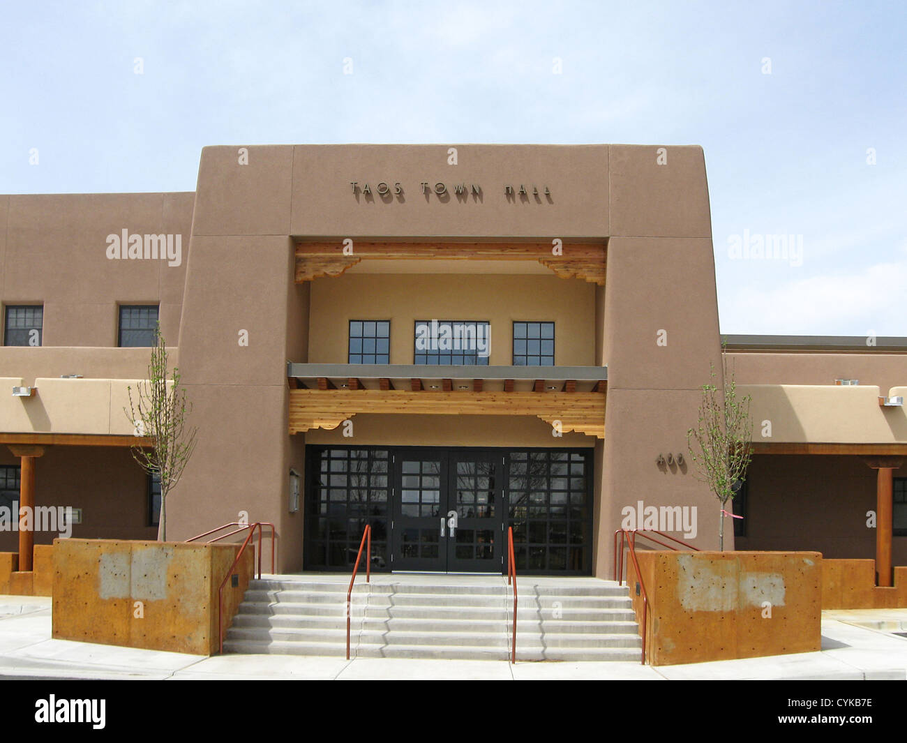 Taos (New Mexico) Town Hall, located at 400 Camino de la Placita Stock