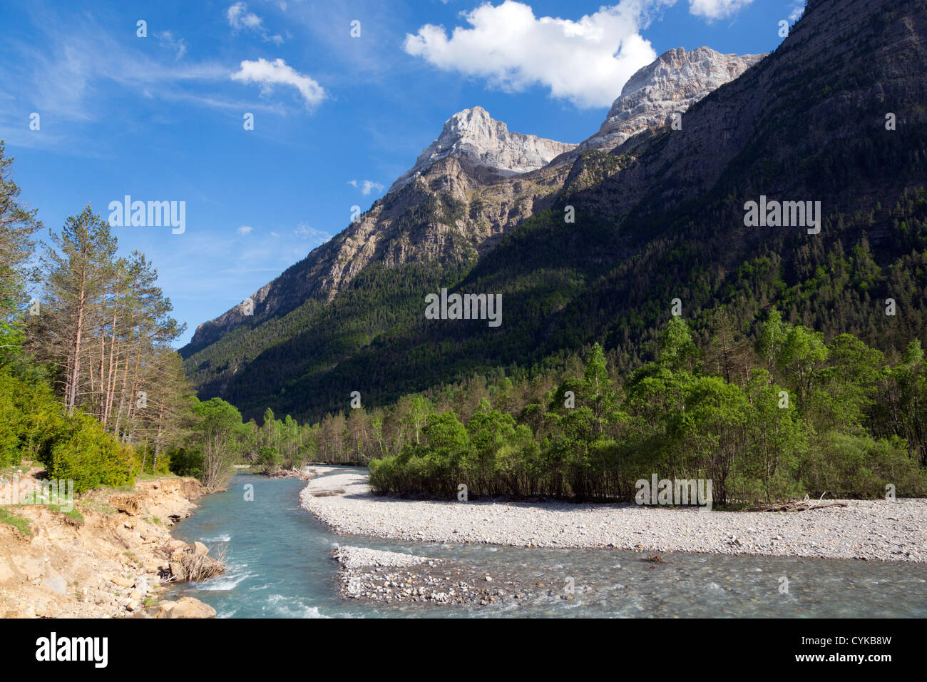 Valle de Pineta; Pyrenees; Spain; Cinca river Stock Photo - Alamy