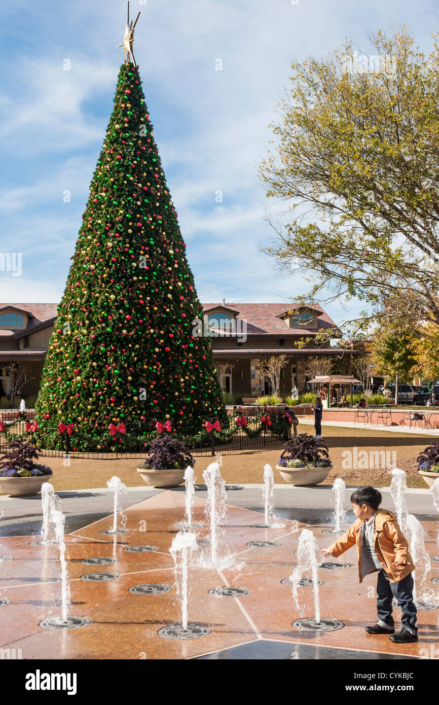 Christmas Decorations at Market Street in The Woodlands, Texas Stock Photo  - Alamy