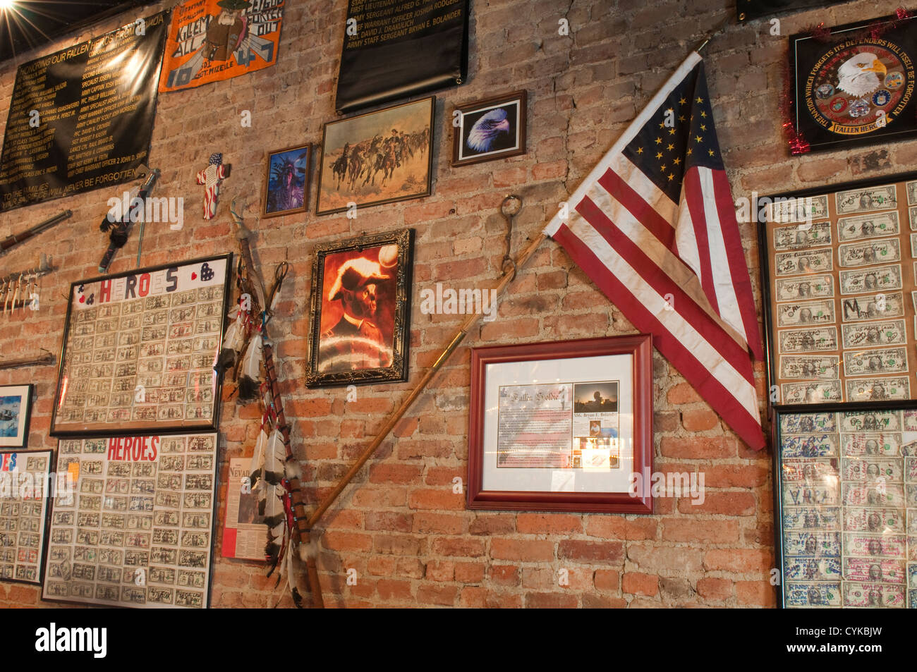 USA, Nevada. Silver Dollar Saloon, Virginia CIty, Nevada Stock Photo