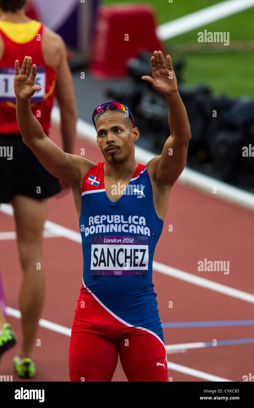 Felix Sanchez (DOM) competing in the 400 meter hurdles semifinal at the  Olympic Summer Games, London 2012 Stock Photo - Alamy