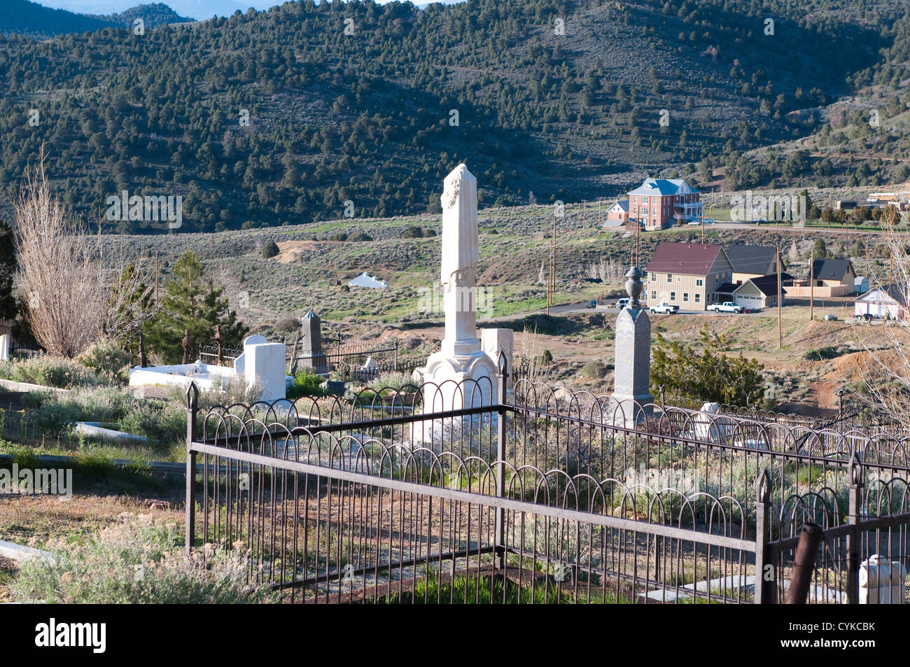 USA, Nevada. Silver Terrace Cemetery in Virginia CIty, Nevada Stock Photo Alamy