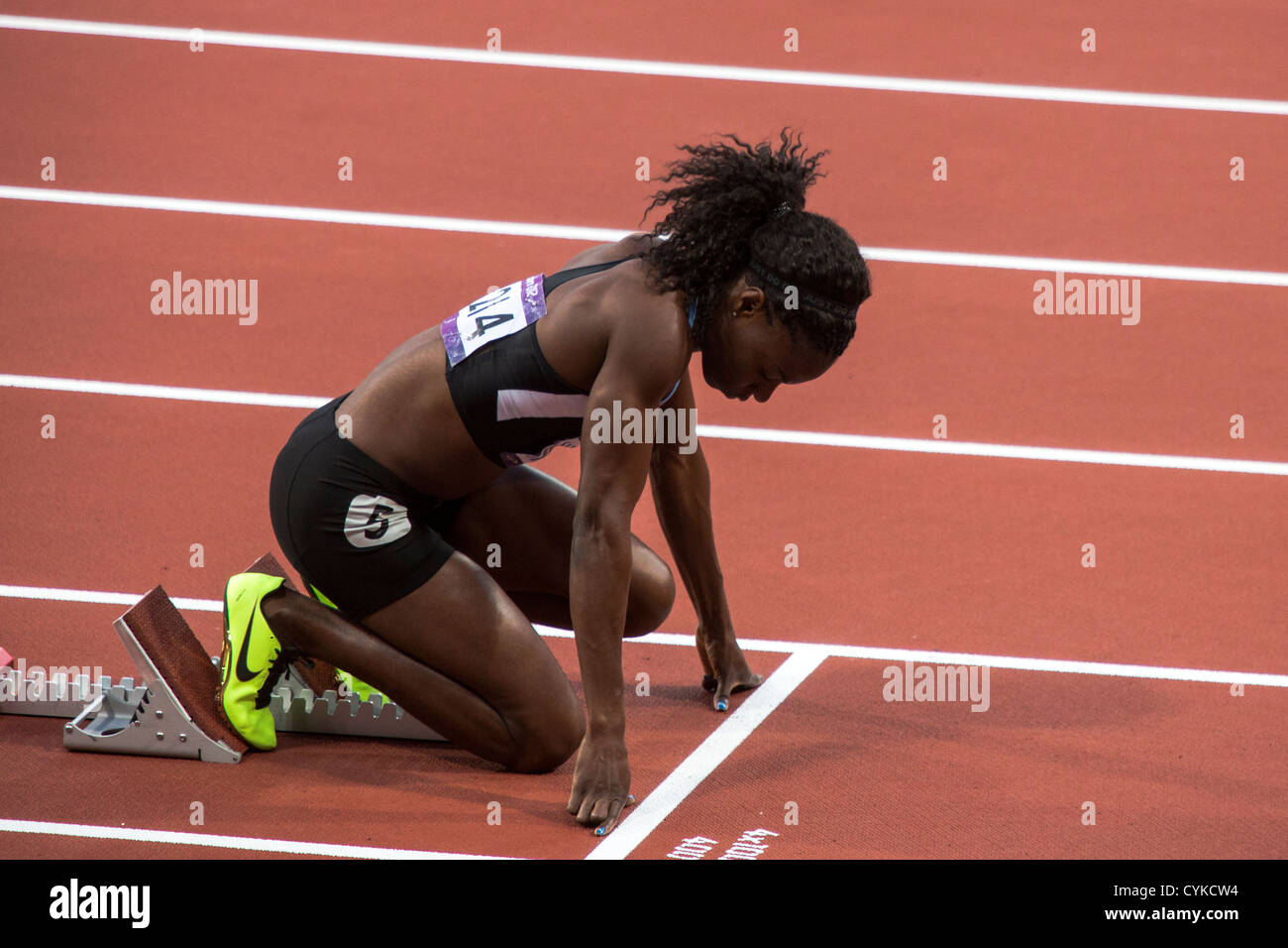 Amantle Montsho (BOT) competing in the Women's 400 meter semifinal at ...