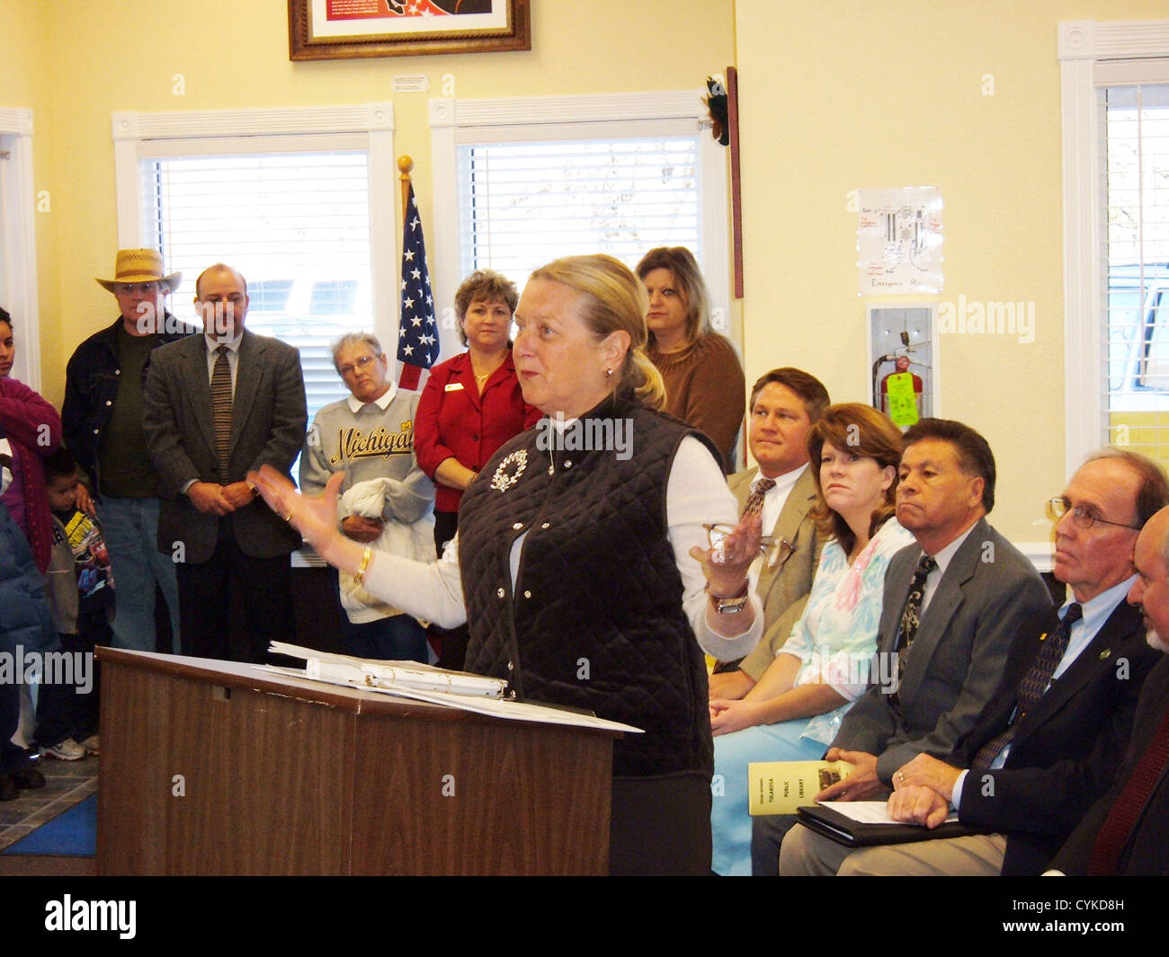New Mexico First Lady Barbara Richardson speaking at the grand opening