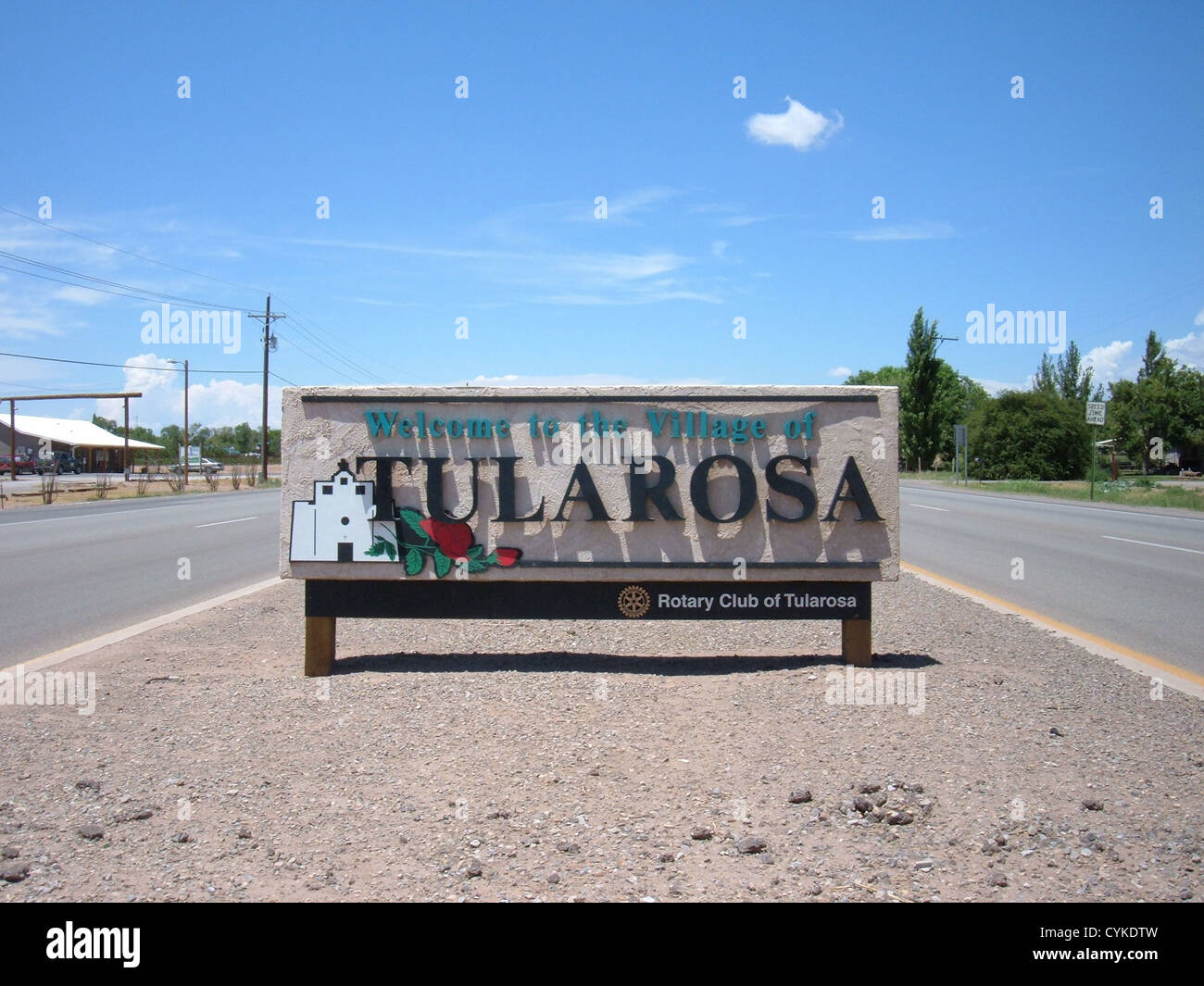 sign in the median on US Highway 54/70 northbound, at the south