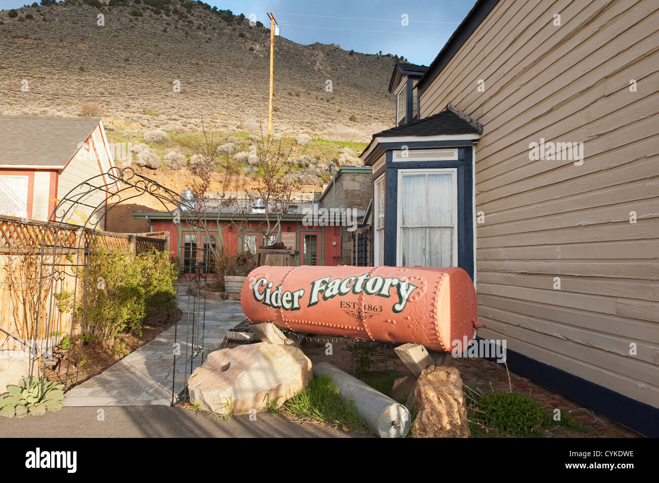 Cider Factory at Edith Palmer's Country Inn, a Victorian home built in 1863, Virginia CIty, Nevada. Stock Photo