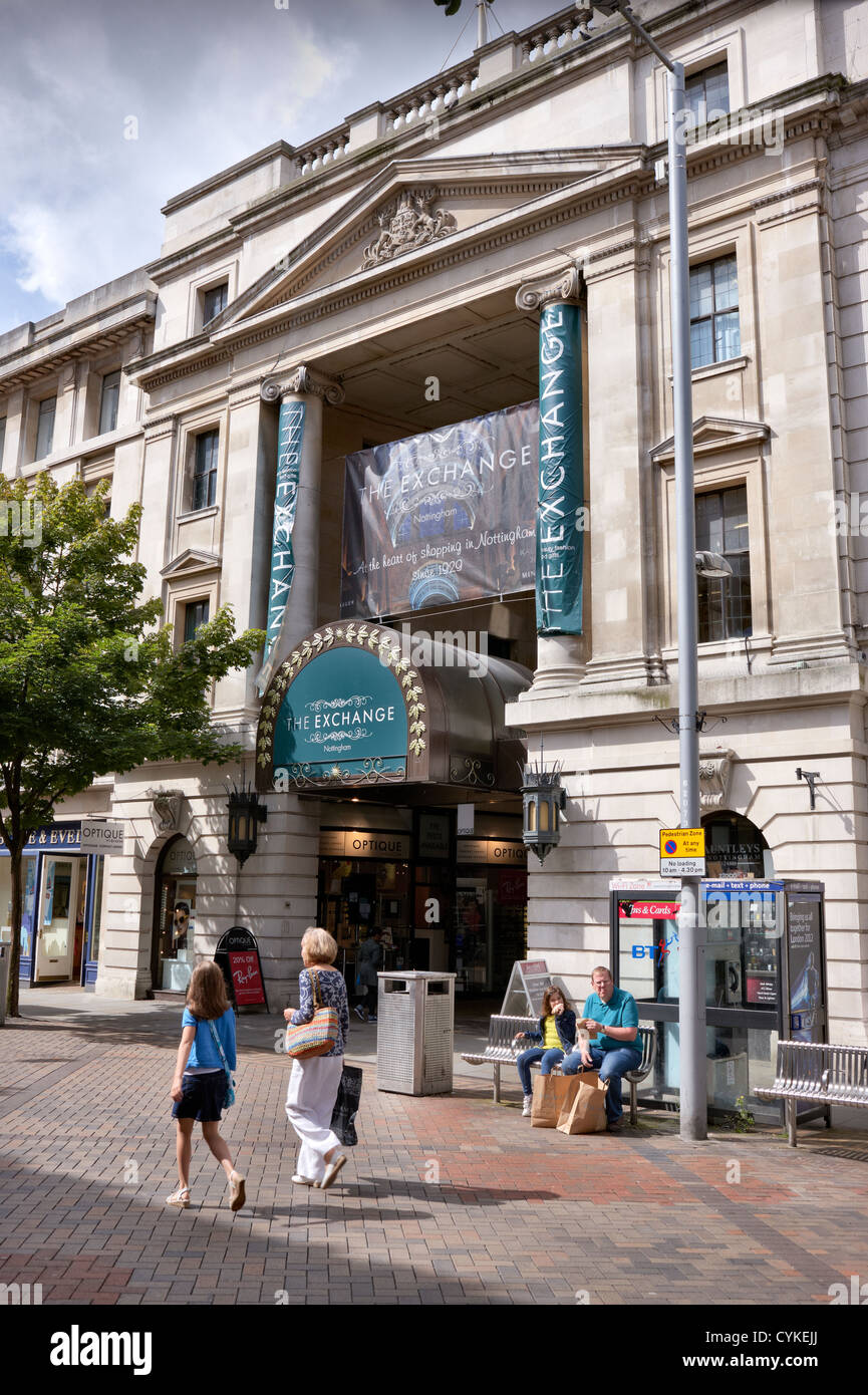 The Exchange Shopping Centre, Nottingham UK. Nottingham's first