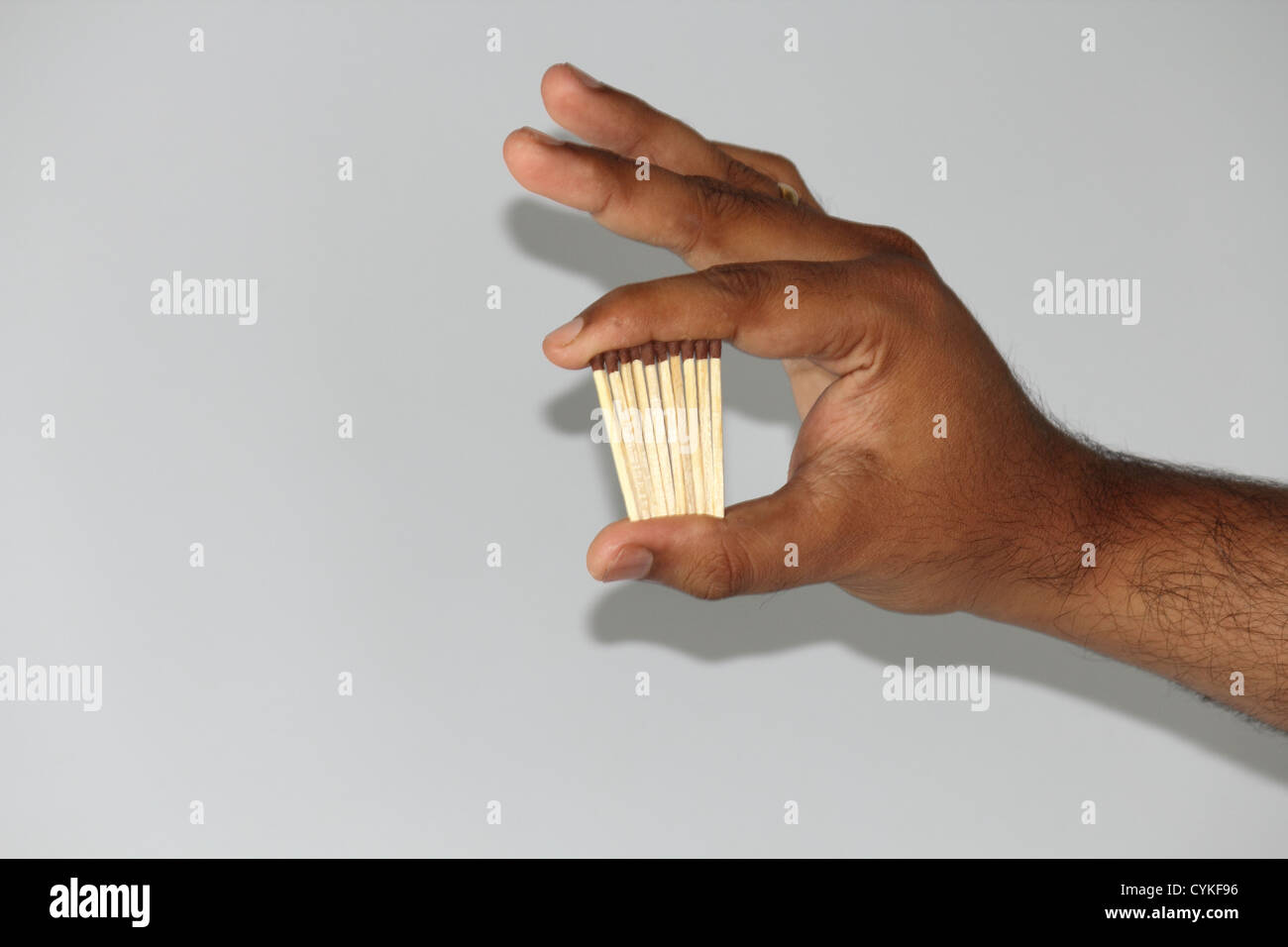Matches in Human Hand Stock Photo Alamy