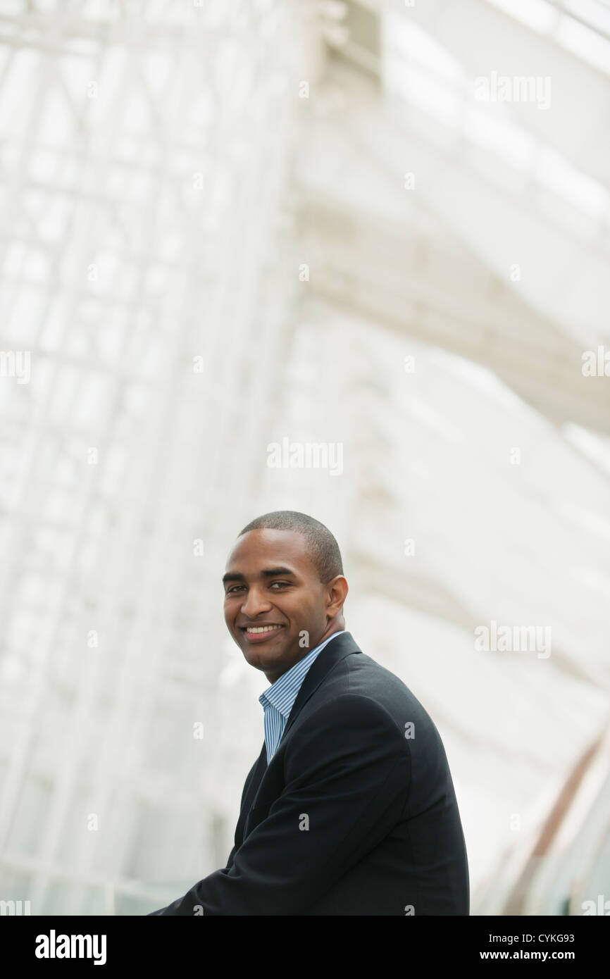 Smiling Black businessman Stock Photo - Alamy