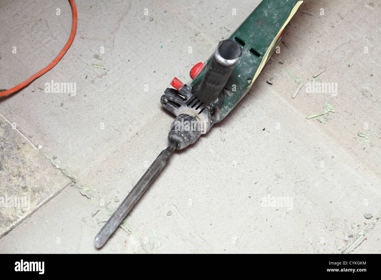 demolition hammer mason manual work floor tool worker Stock Photo Alamy