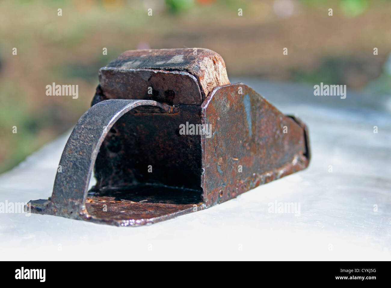 antique jack plane for crushed ice gola (Shave ice) india Stock Photo