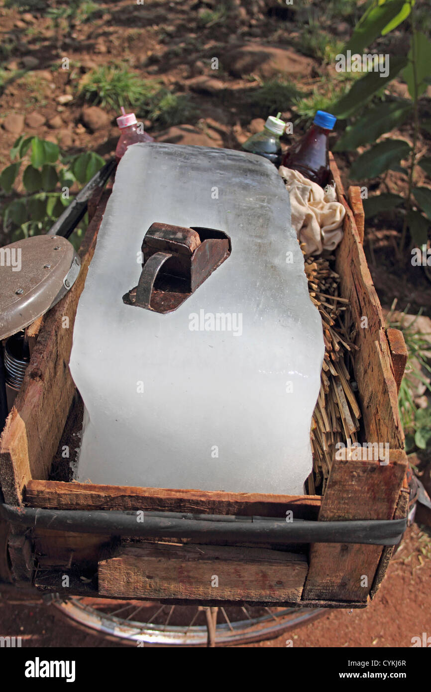antique jack plane for crushed ice gola (Shave ice) india Stock Photo