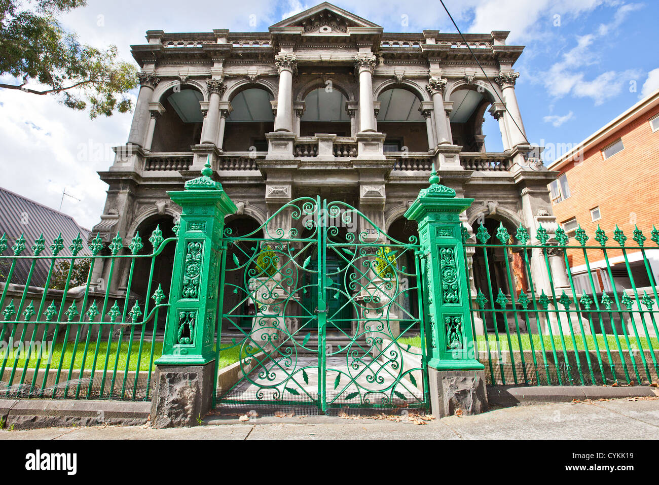 historical mansion stately home in Richmond Melbourne Australia Stock Photo