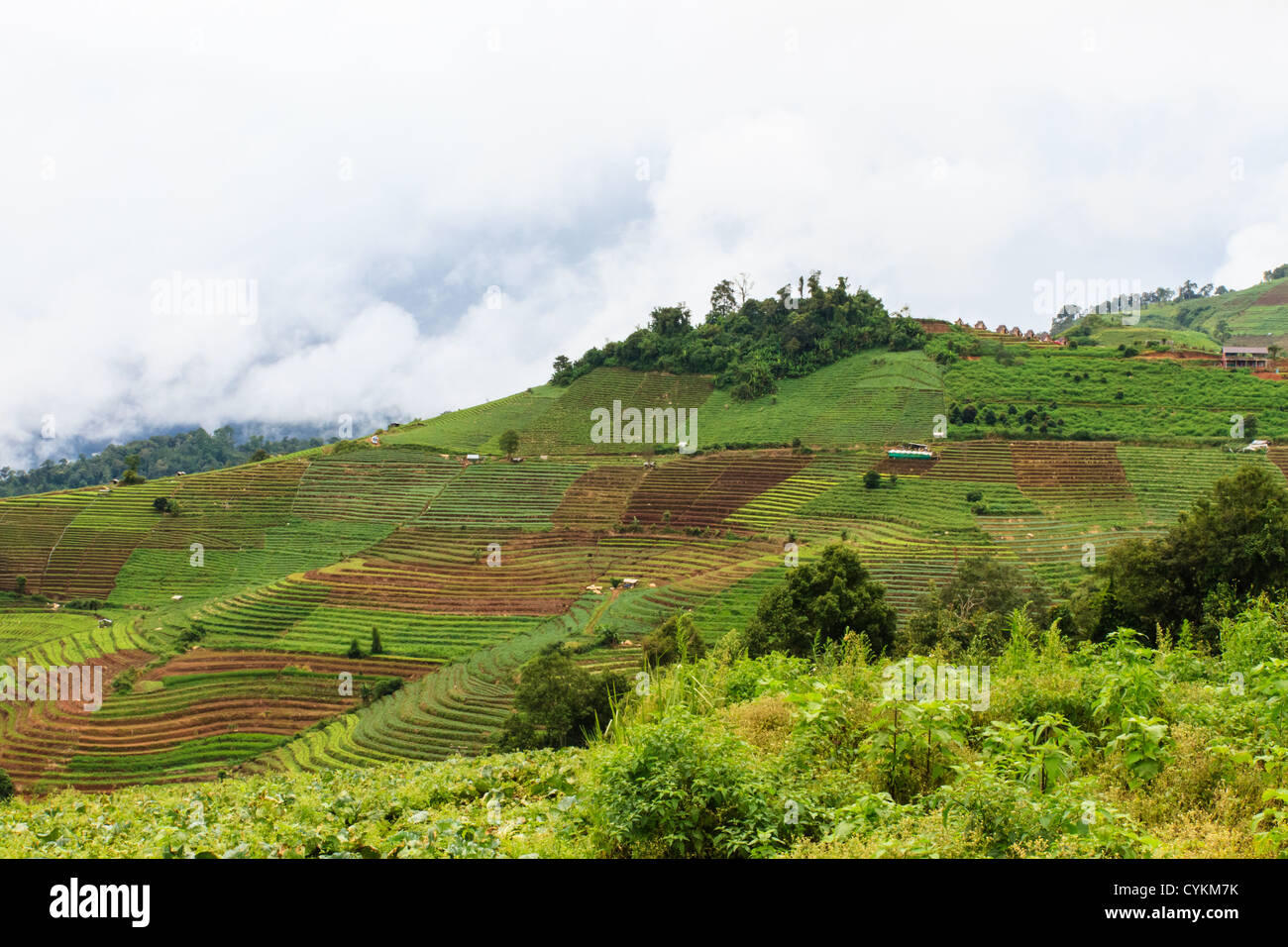 Mountain scenery at Mon Cham, Chiang Mai province, Thailand Stock Photo