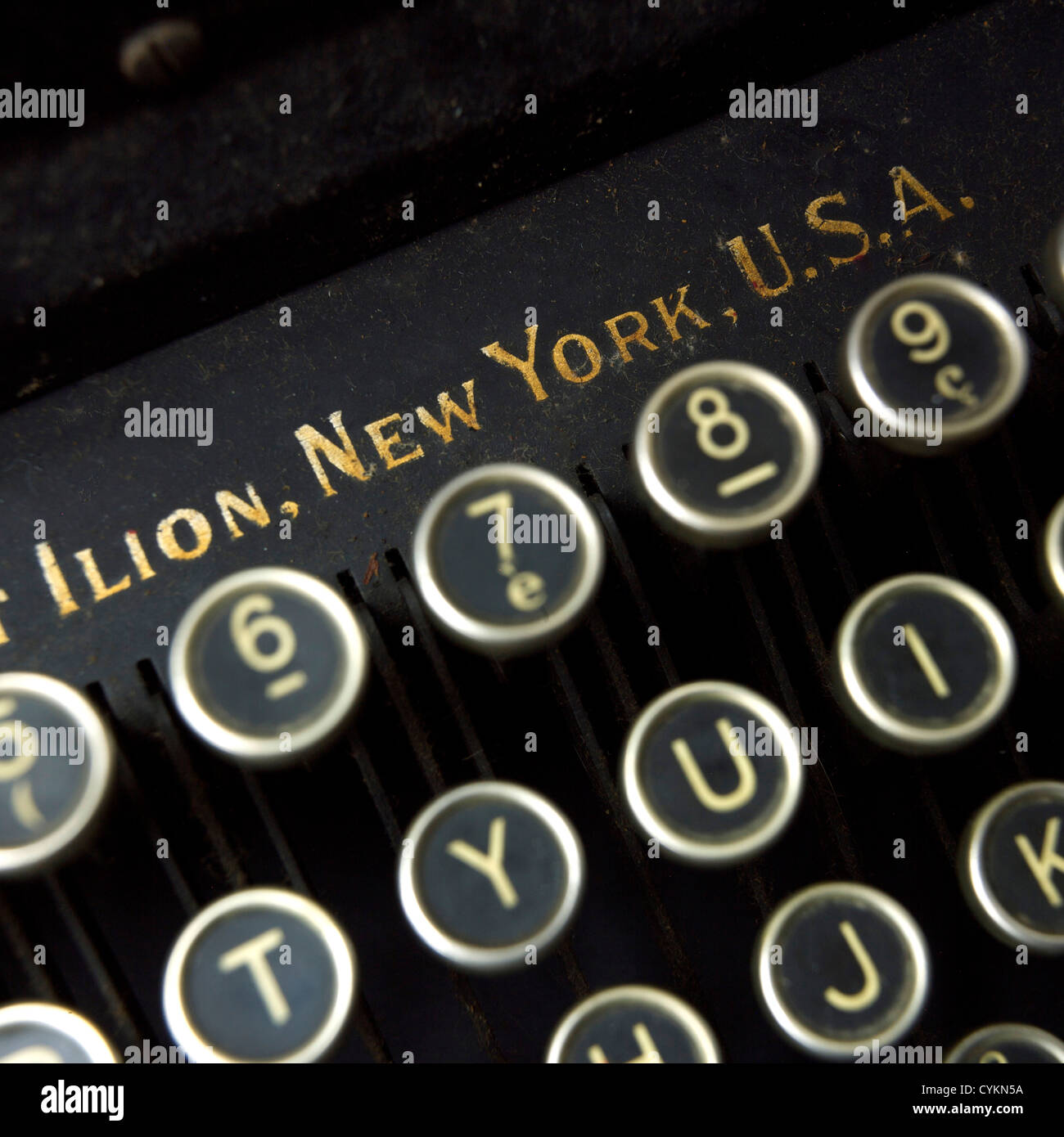 Antique typewriter Redmington from Ilion, New York showcases craftsmanship and vintage design Stock Photo