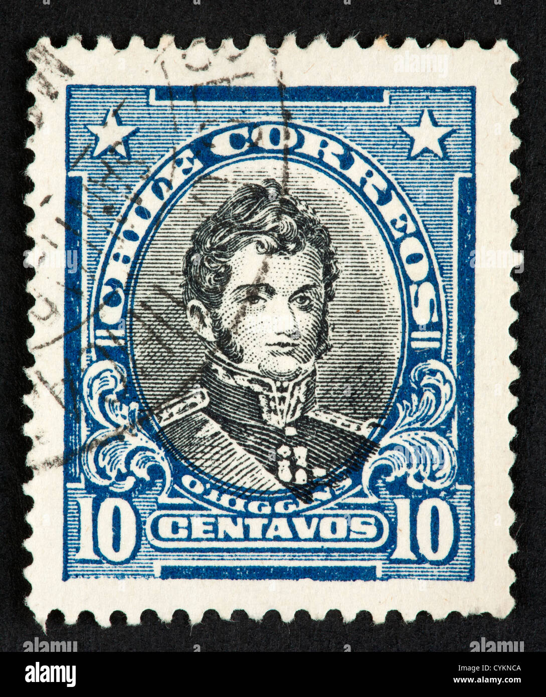 Chilean postage stamp Stock Photo