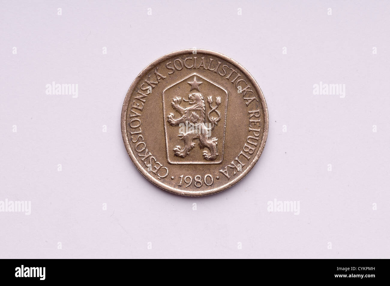 A czechoslovakian  coin Stock Photo