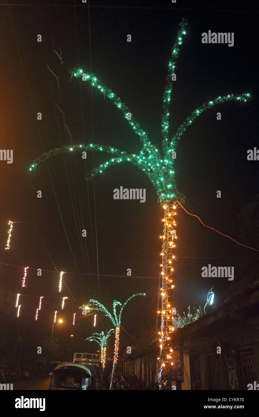 artificial light tree Stock Photo