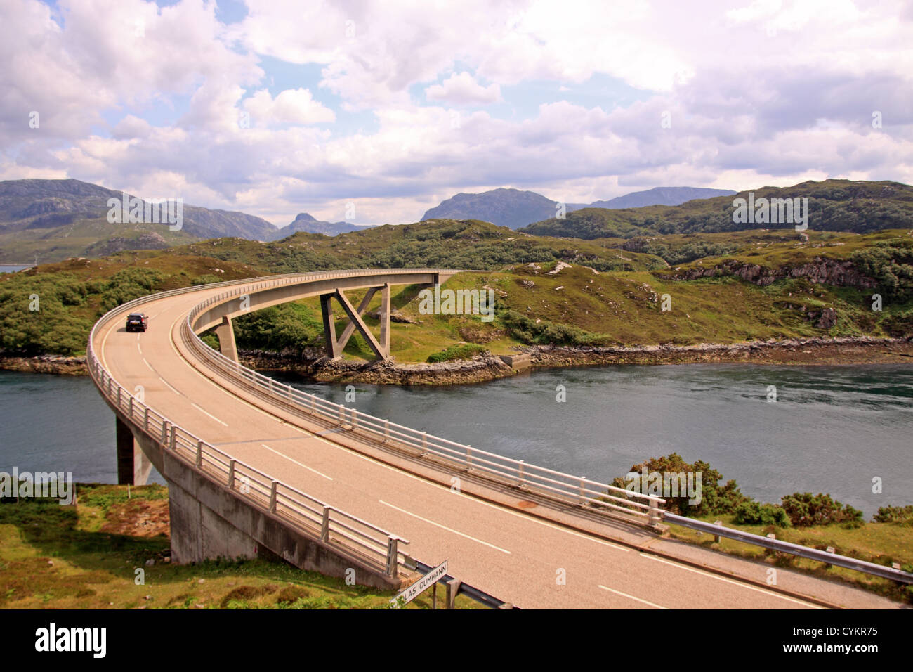 UK Scotland Highland Sutherland The Kylesku Bridge Stock Photo
