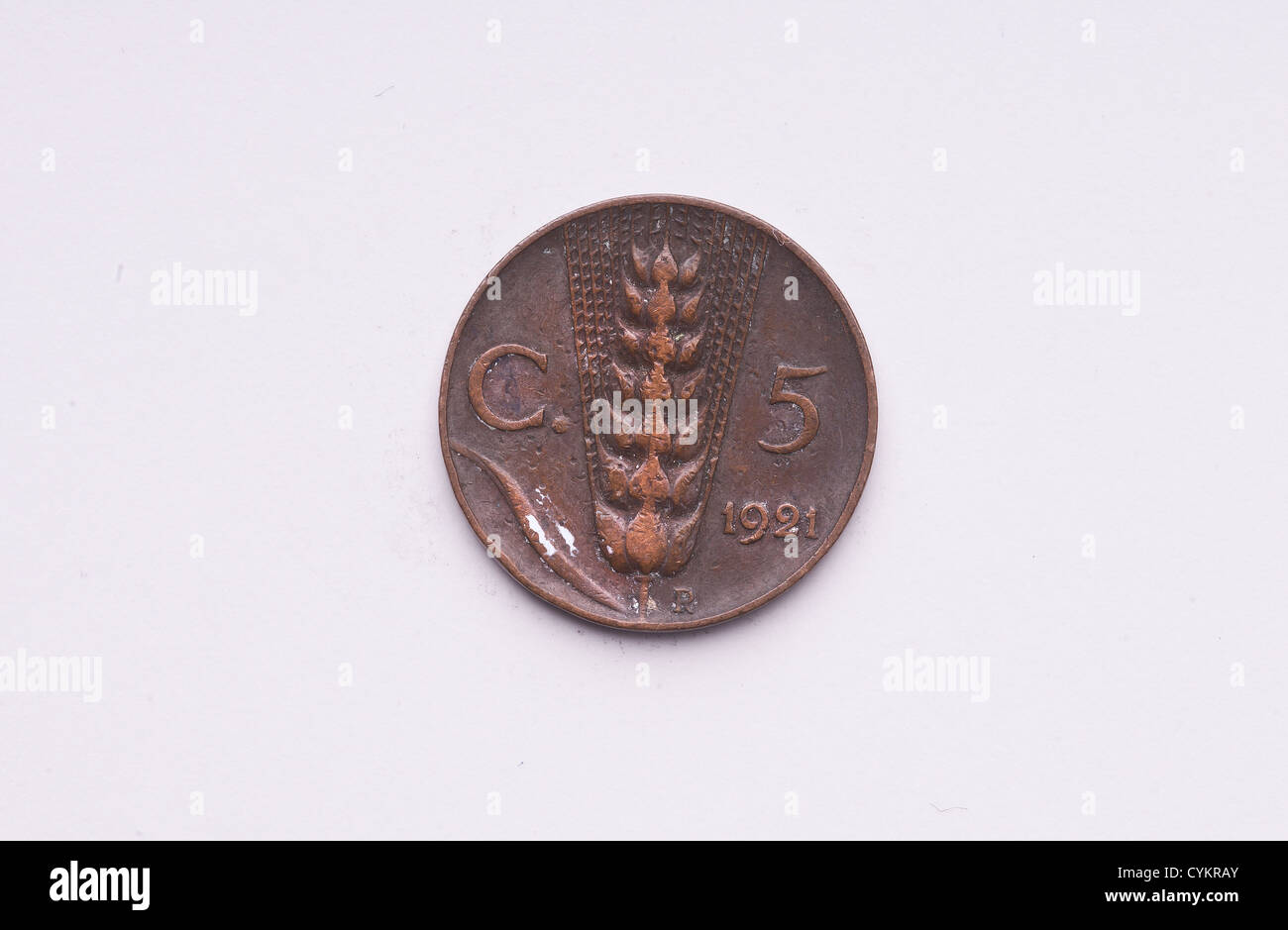 An italian  coin Stock Photo