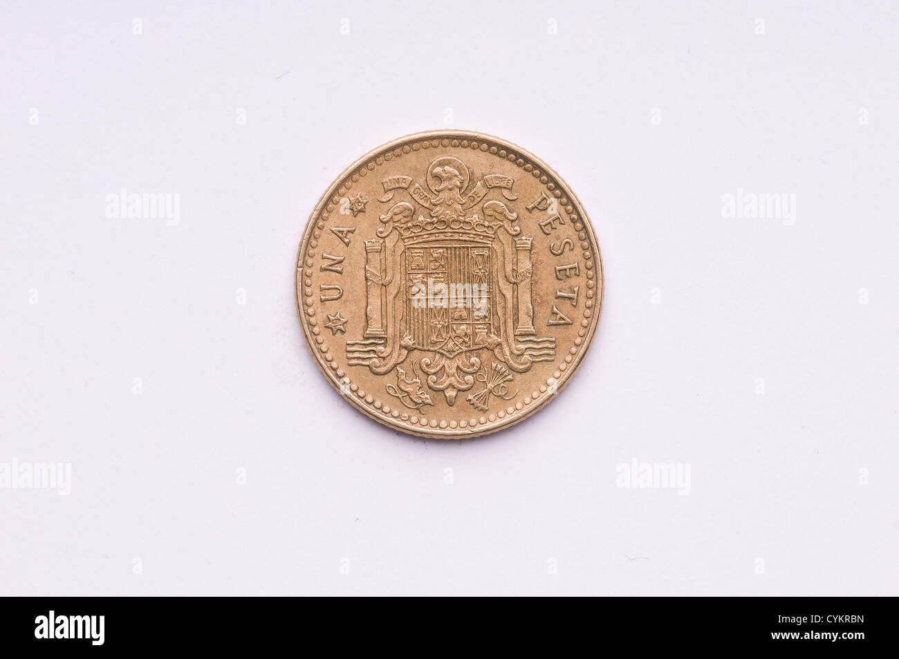 A  spanish   coin Stock Photo