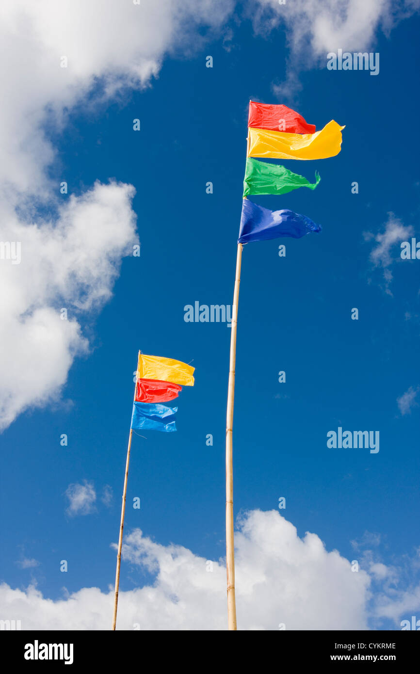 Colorful flags Stock Photo
