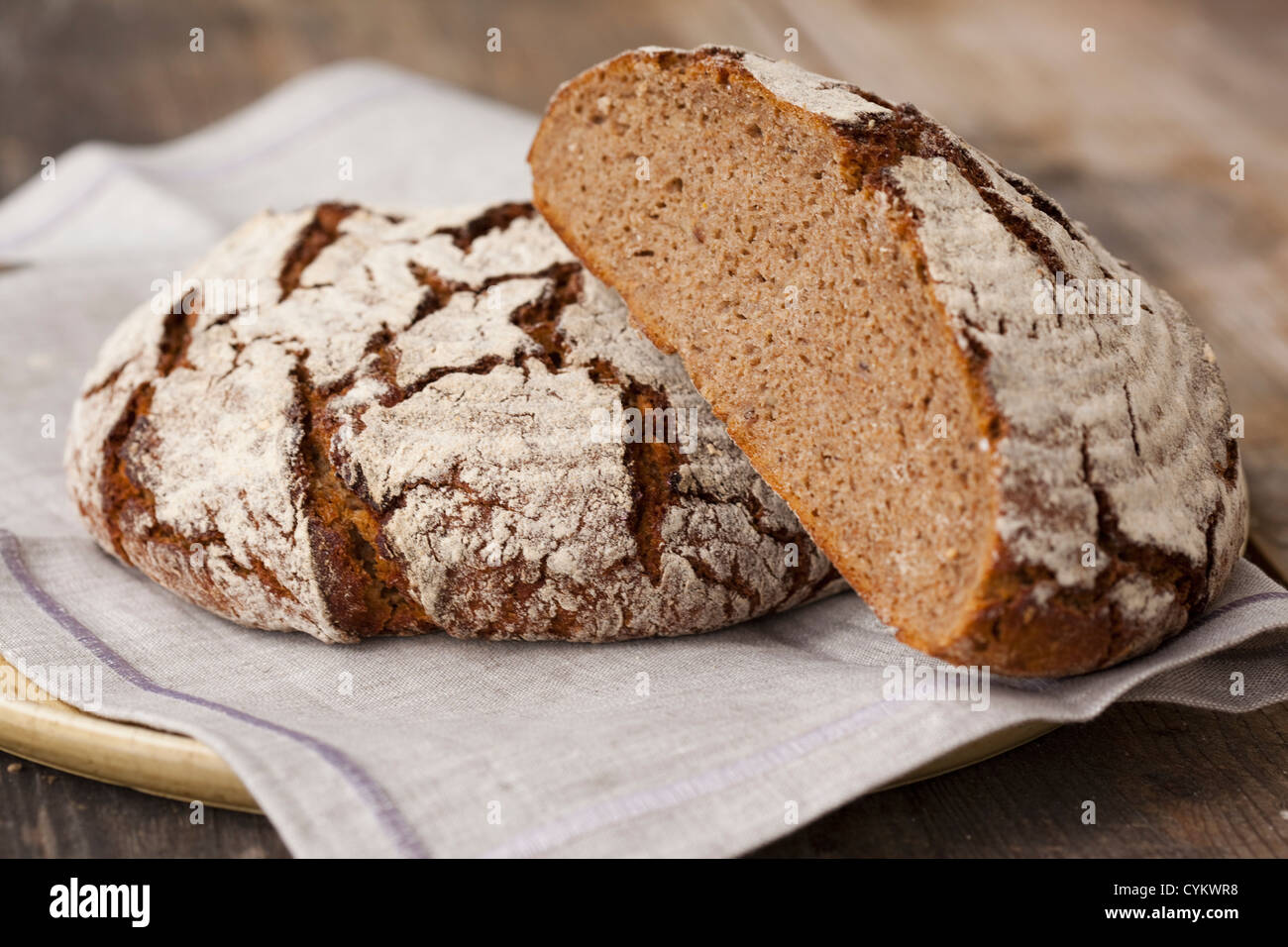 Loaves of sourdough bread Stock Photo