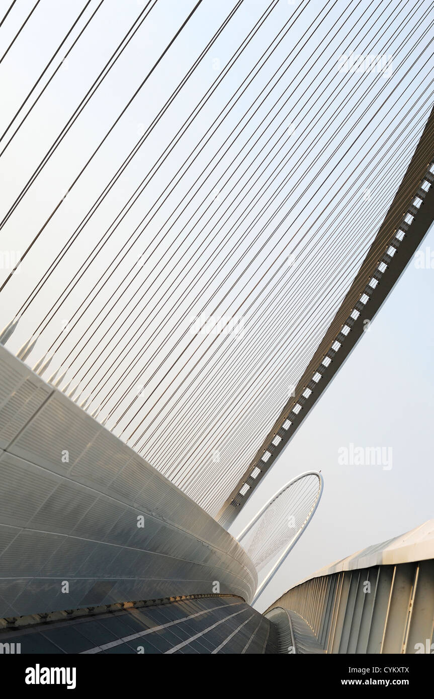 Santiago Calatrava bridge architecture Reggio Emilia Italy Stock Photo