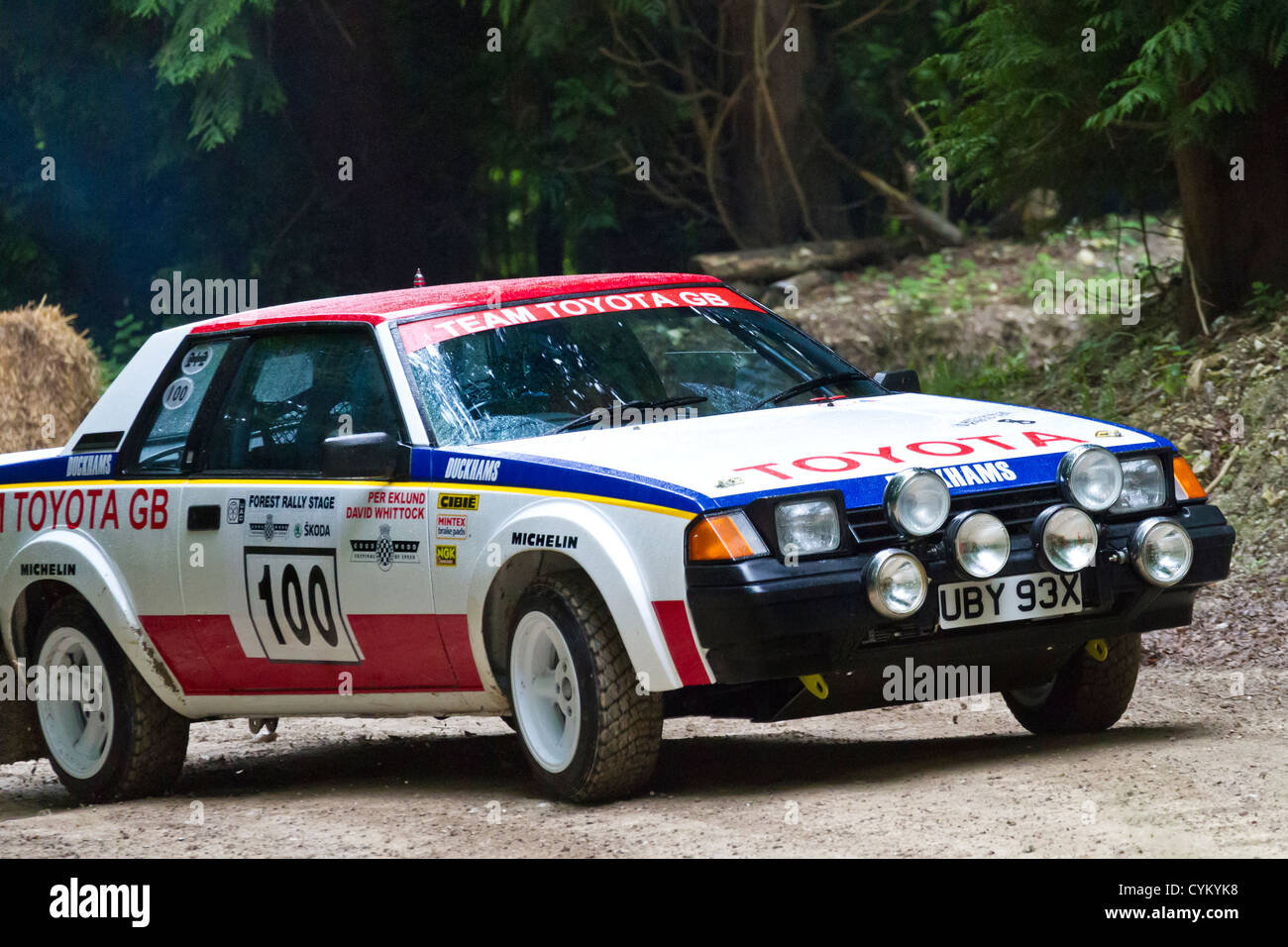 1981 Toyota Celica 2000GT Twin Cam with driver Jeffrey Lotts. 2012 Goodwood Festival of Speed, Sussex, UK. Stock Photo