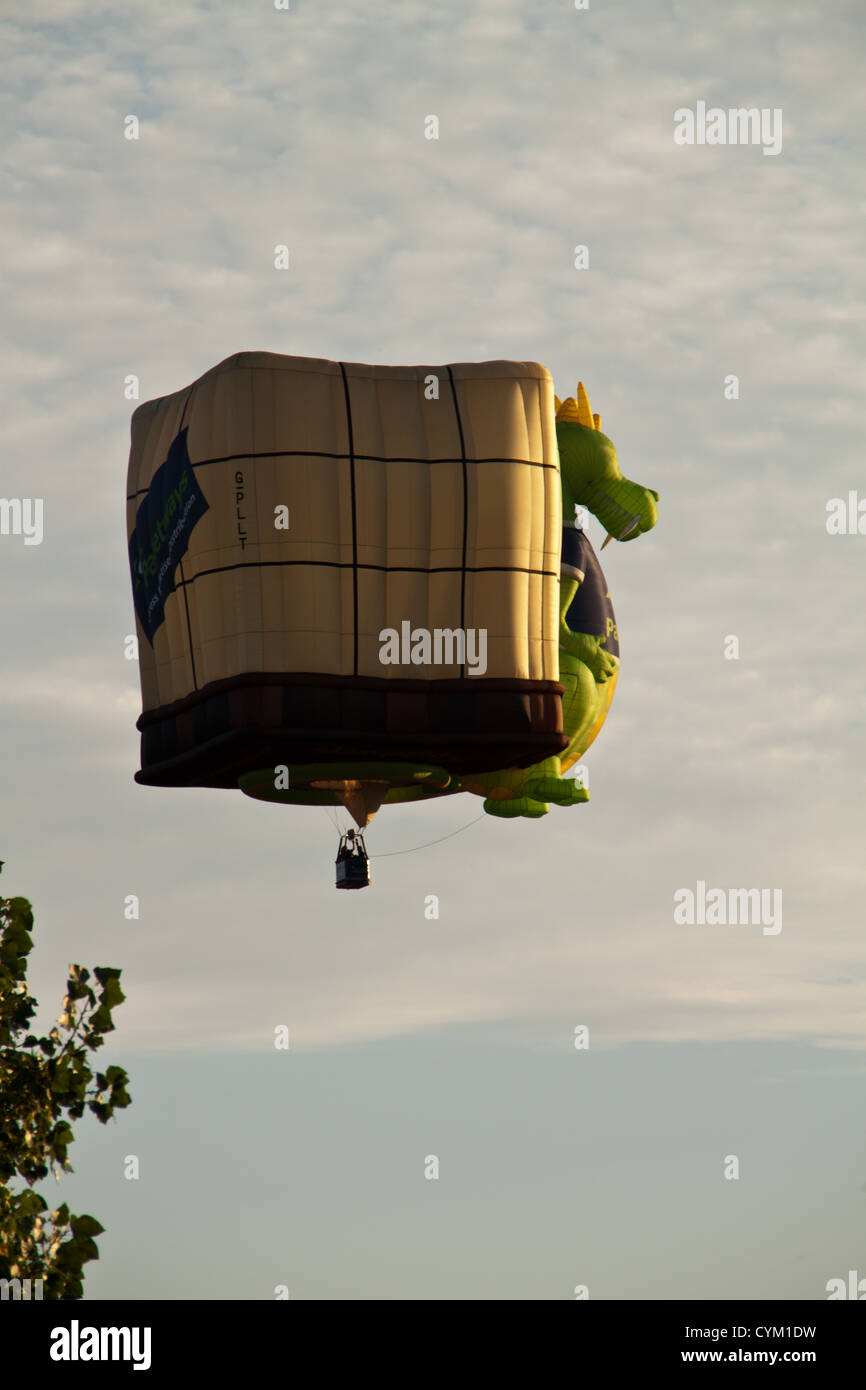 Northampton Balloon festival flying over Grantham Water Stock Photo Alamy