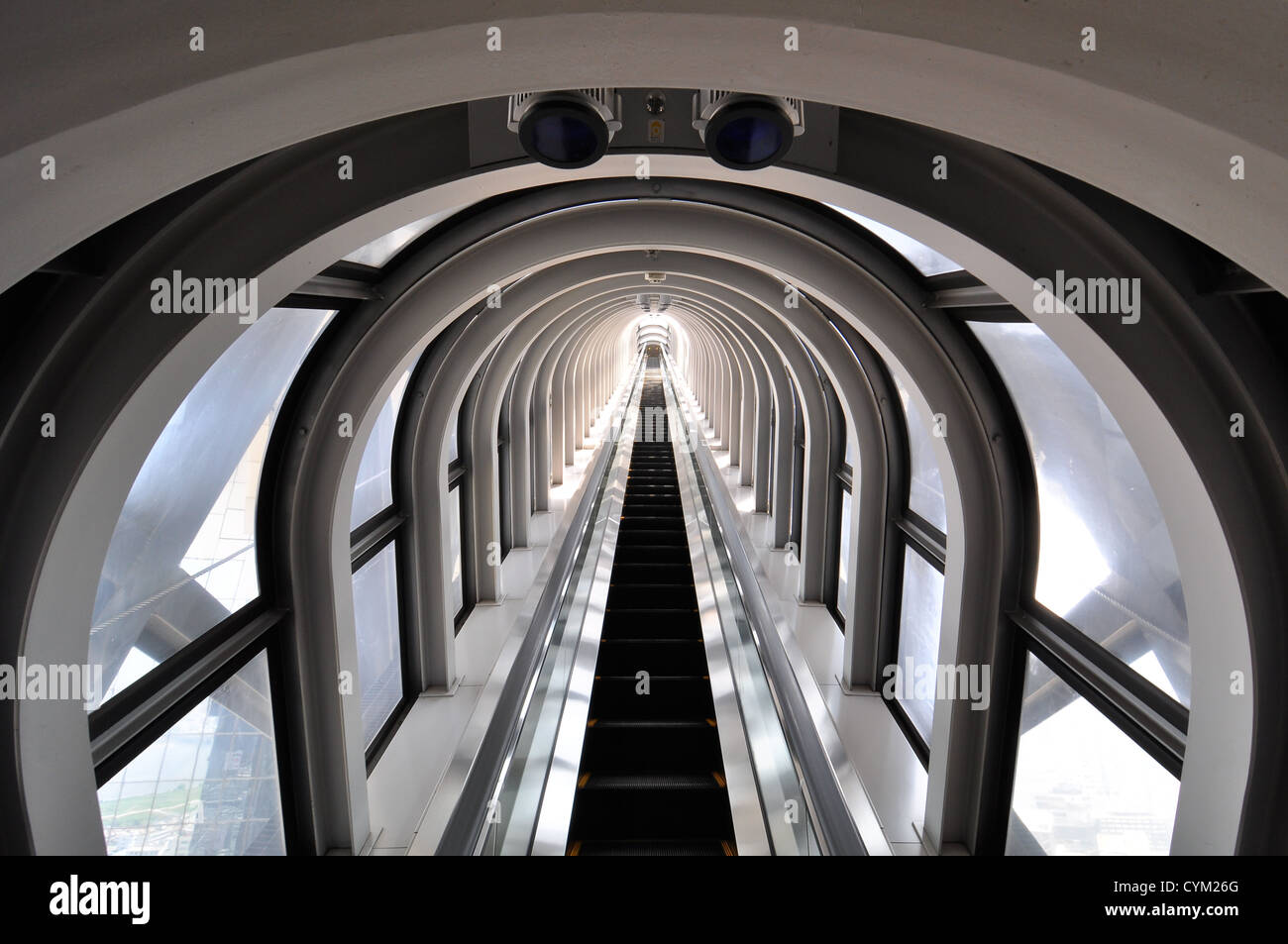 An escalator. Stock Photo
