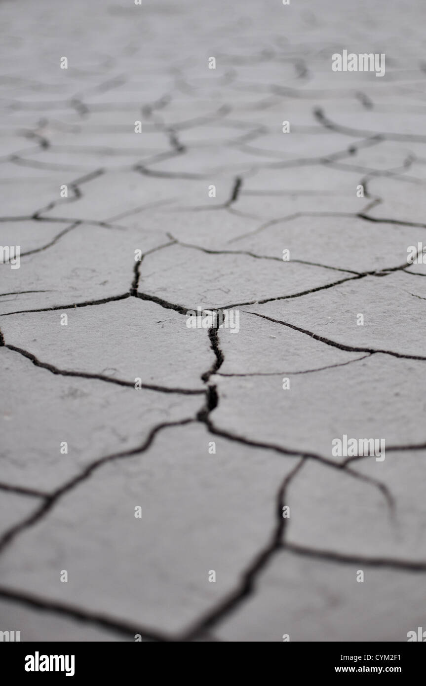 Cracked mud. Stock Photo