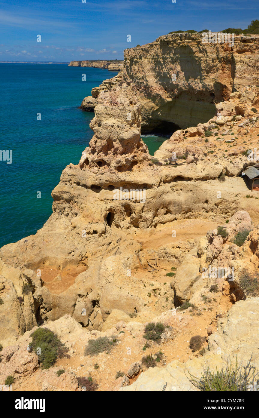 Algar Seco, Carvoeiro, Lagoa, Algarve, Portugal Stock Photo