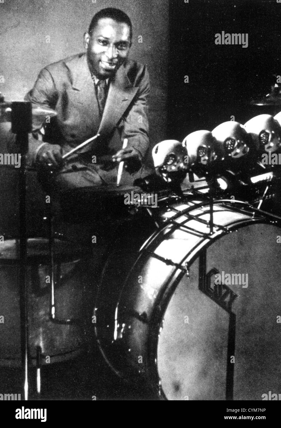 COZY COLE (1909-1981) US jazz drummer Stock Photo