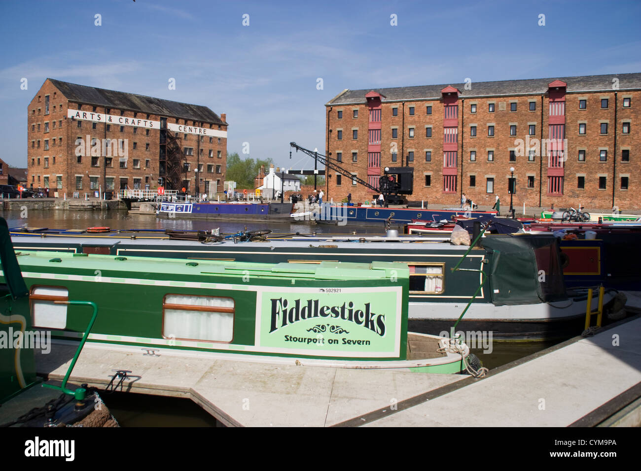 Arts and Crafts Centre Narrow Boats Gloucester Docks Gloucester England ...