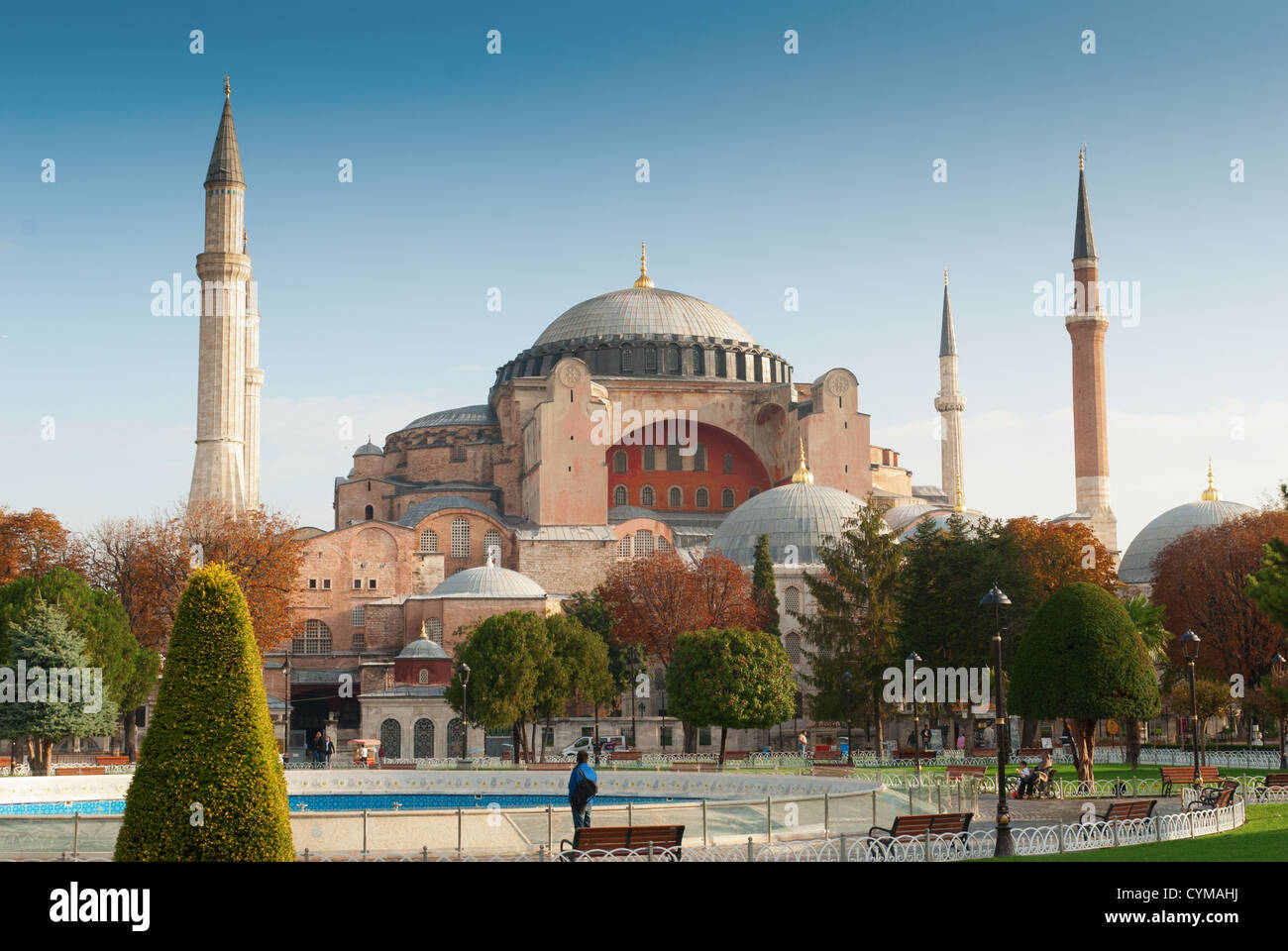 Hagia Sophia Holy Grand Mosque (Turkish: Ayasofya-i Kebir Cami-i Şerifi) Stock Photo