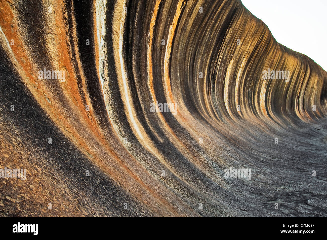 Amazing structure of Wave Rock. Stock Photo