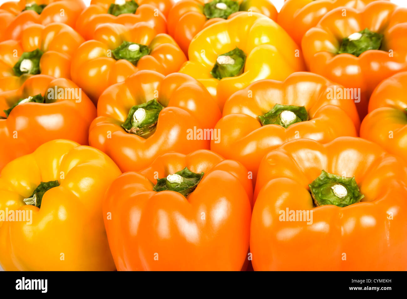 Bright Red Bell Peppers Filling the Frame Stock Photo Alamy