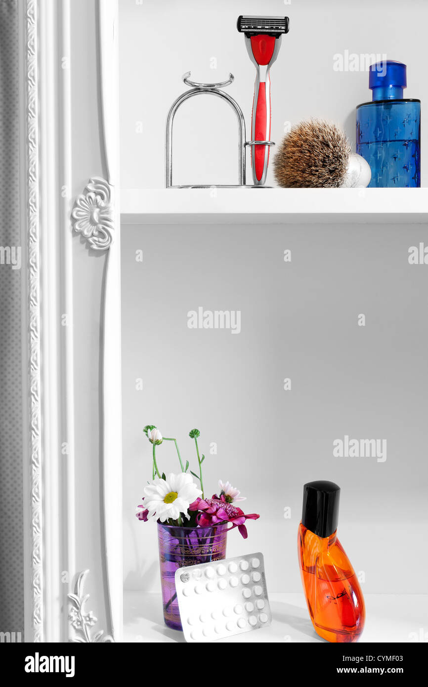 Bathroom cabinet Stock Photo