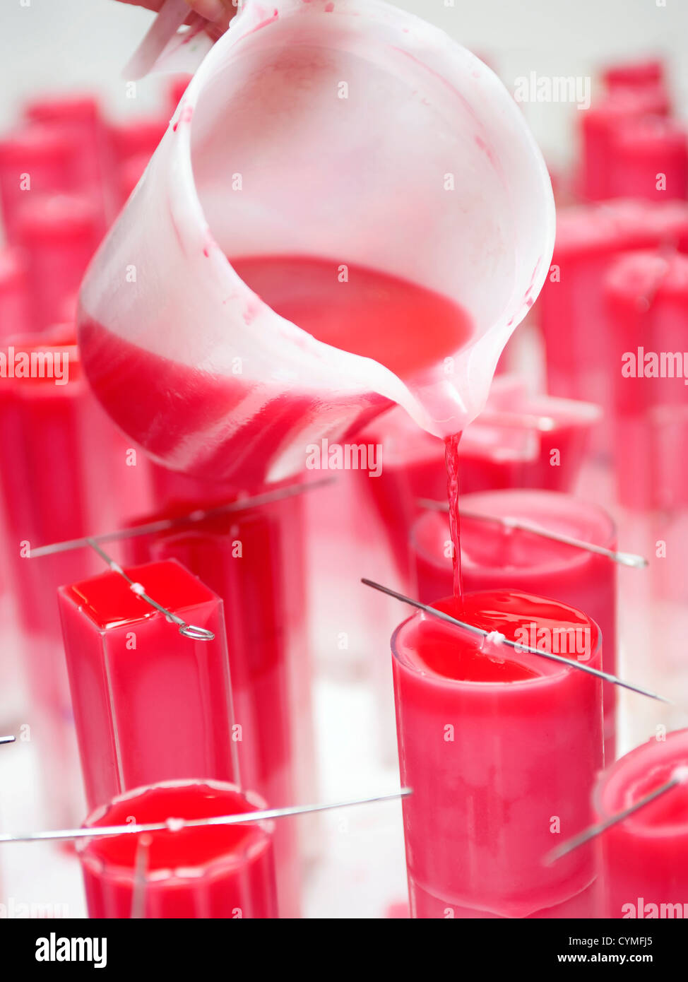 Candles produce by hand Stock Photo Alamy