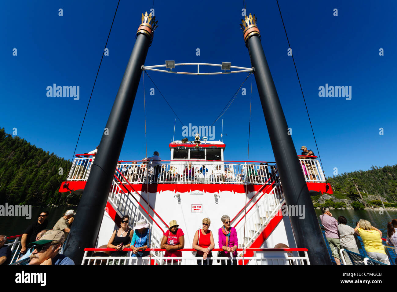 Lake Tahoe cruise on MS Dixie II paddlewheel steamer Stock Photo Alamy