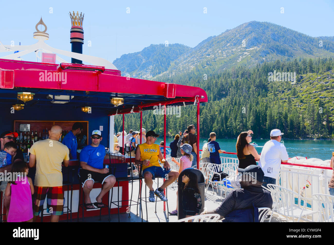 Lake Tahoe cruise on MS Dixie II paddlewheel steamer Stock Photo Alamy