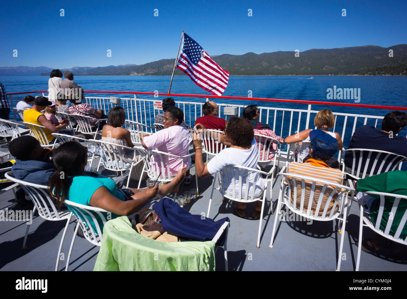 Lake Tahoe cruise on MS Dixie II paddlewheel steamer Stock Photo Alamy