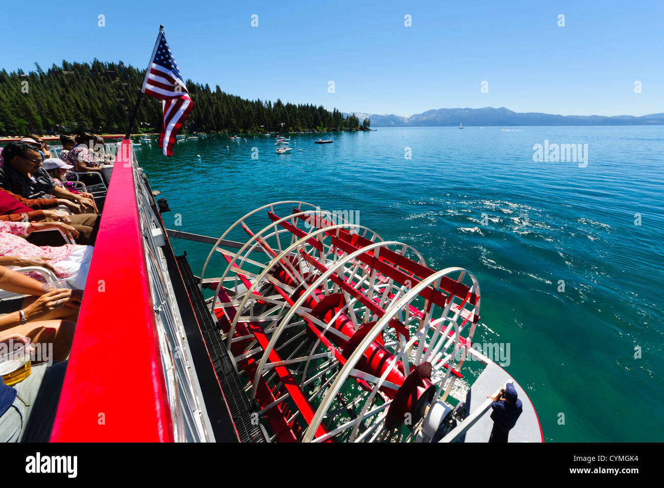 Lake Tahoe cruise on MS Dixie II paddlewheel steamer Stock Photo Alamy