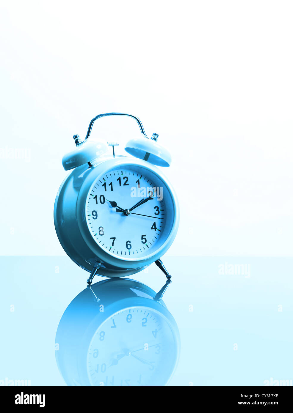 white Alarm clock Stock Photo Alamy